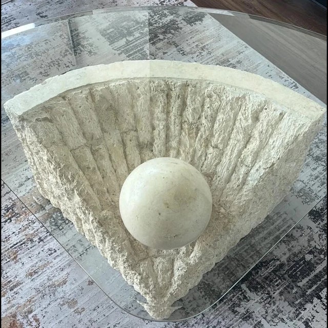 1980s 1980s Postmodern Tessellated Mactan Stone Coffee Table – Maitland-Smith Style For Sale - Image 5 of 6