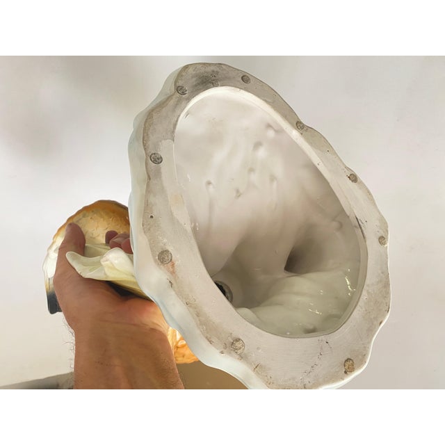 Large Ceramic Flying Duck in the Style of Delphin Massier Brown, 20th Century For Sale - Image 6 of 16