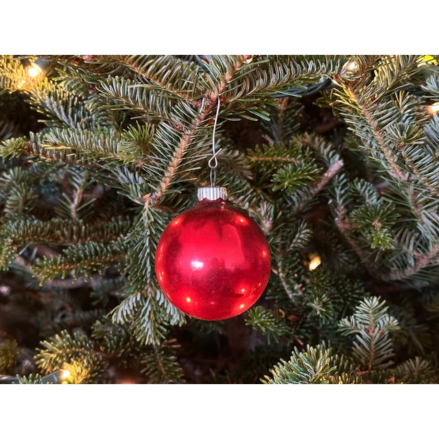 Vintage Mid Century Red Glass Christmas Ornaments For Sale - Image 15 of 15