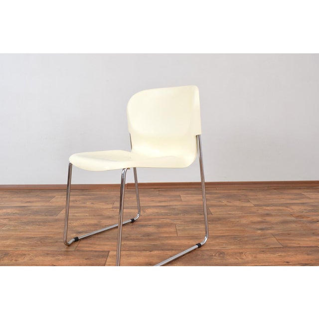 White SM400k Swing Chairs by Gerd Lange for Drabert, 1980s, Set of 4 For Sale - Image 12 of 13