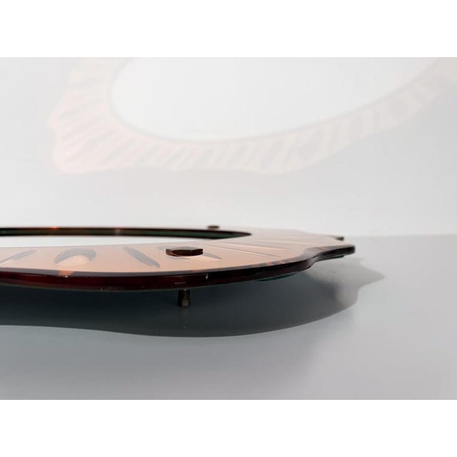 Vintage Italian Peach-Pink Crystal Mirror, 1950s For Sale - Image 10 of 18