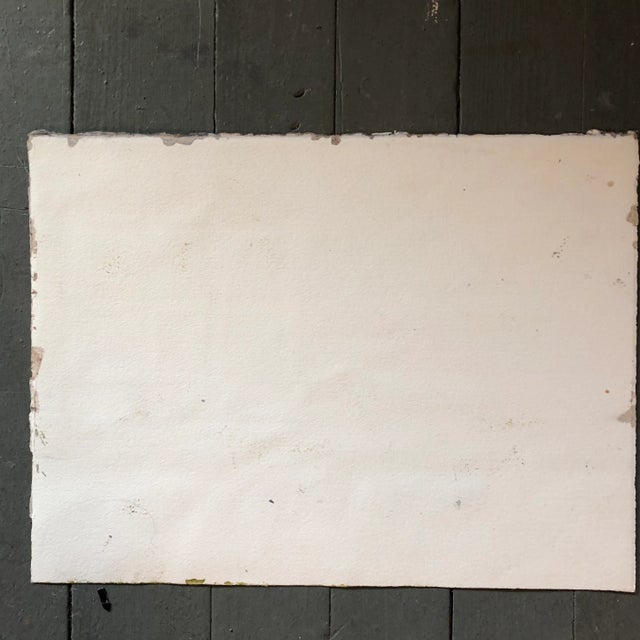 1970s Original Vintage Realist Watercolor Painting Wyeth Style For Sale - Image 5 of 6