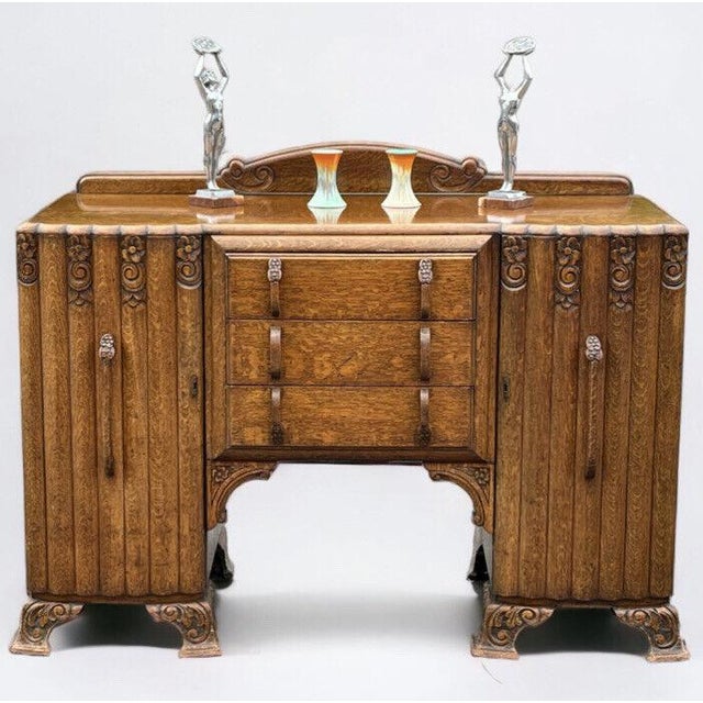 Art Deco Oak Sideboard, 1930s For Sale - Image 18 of 18