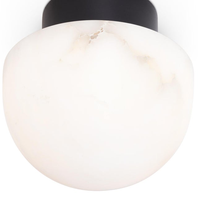 Regina Andrew Parker Alabaster Flush Mount, Oil Rubbed Bronze For Sale - Image 4 of 6