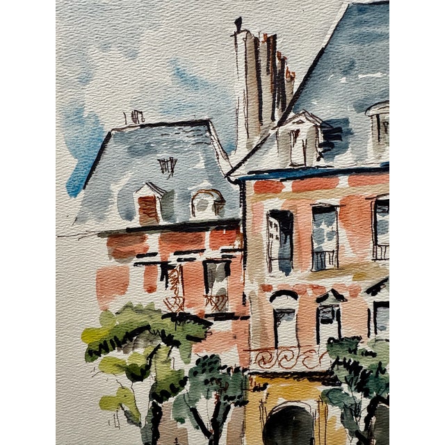 Original watercolor on paper by Henry Emil Salloch, also known as Heinz Emil Salloch, the German-born American artist and...