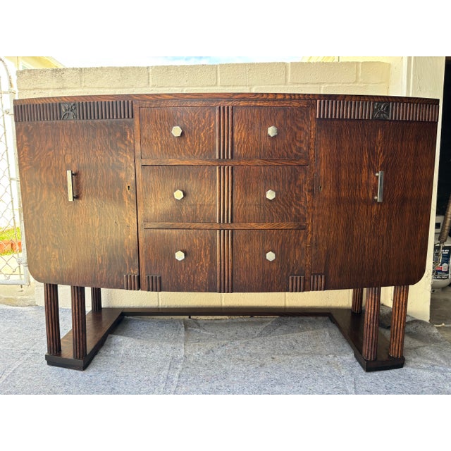Antique Art Deco Sideboard / Buffet / Credenza For Sale - Image 4 of 12