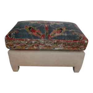 Late 20th Century Modern Ottoman With Kilim Pillow