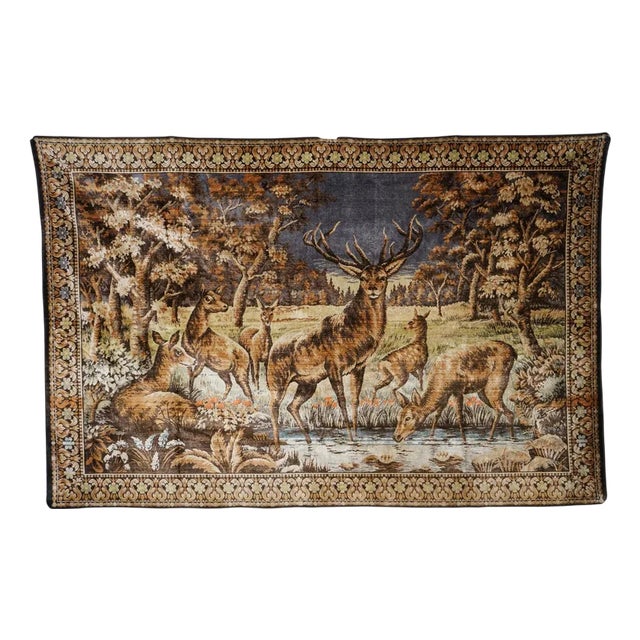 Vintage Woven Wall Tapestry For Sale