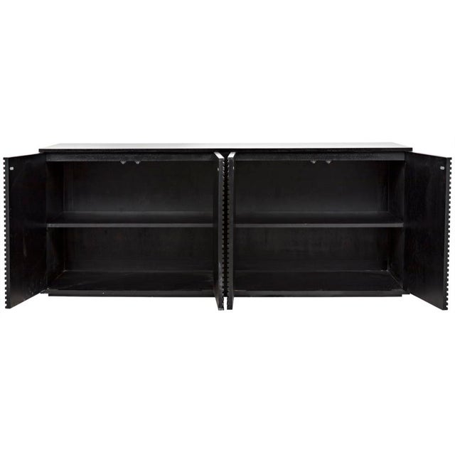 Not Yet Made - Made To Order NOIR Smith 4 Door Sideboard, Hand Rubbed Black For Sale - Image 5 of 9