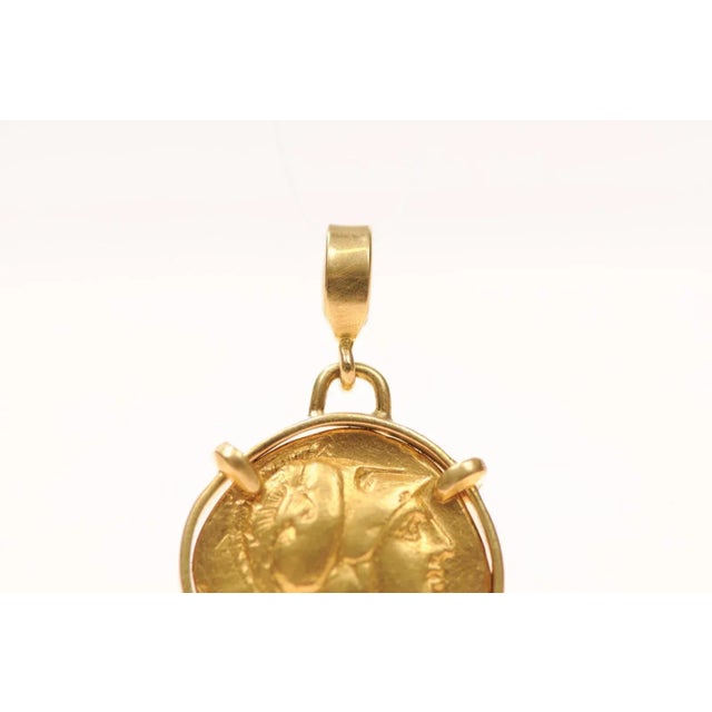 Greek Gold Stater Coin Pendant Trimmed in 22k Gold For Sale - Image 9 of 12