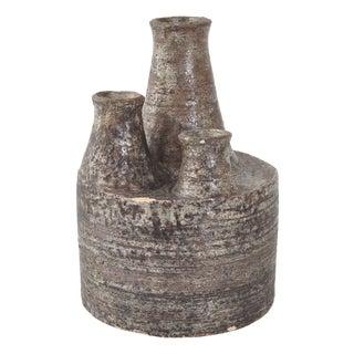 Vintages Stoneware Trilobe Vase from La Borne, 1960s For Sale