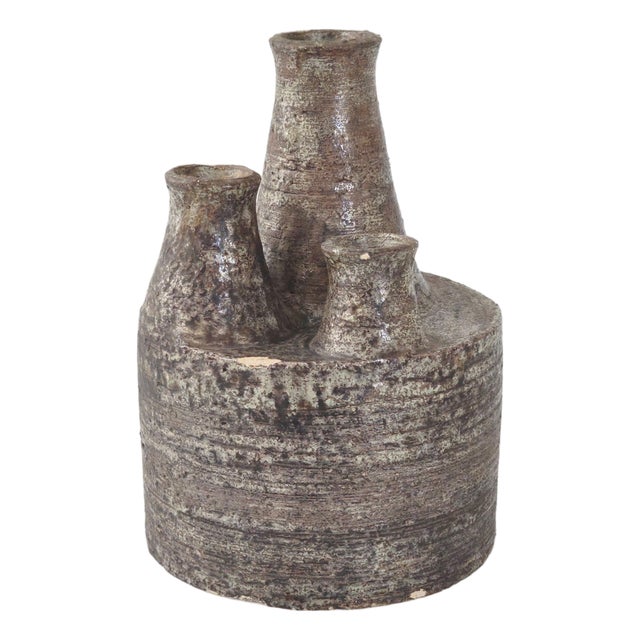 Vintages Stoneware Trilobe Vase from La Borne, 1960s For Sale