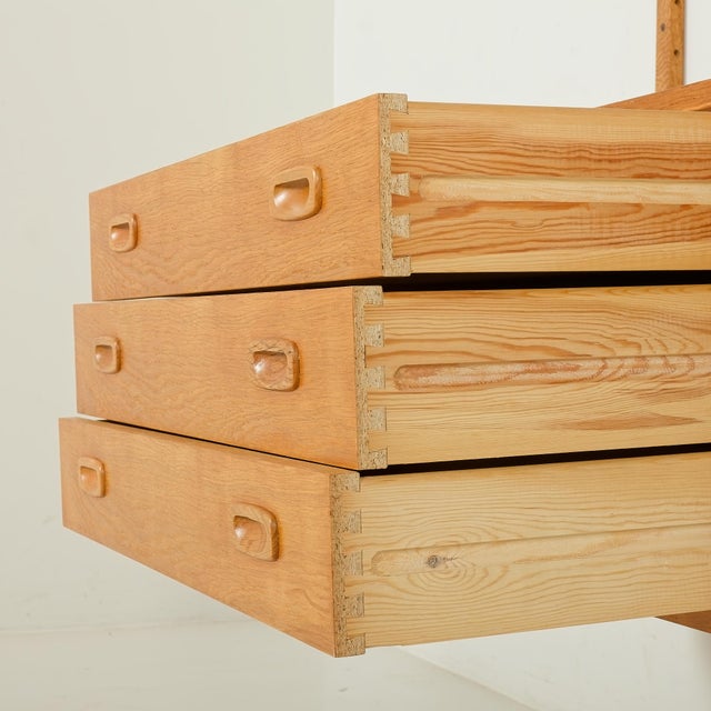Danish Oak Wall Unit by Preben Sorensen for PS System, Randers, 1970s For Sale - Image 12 of 17