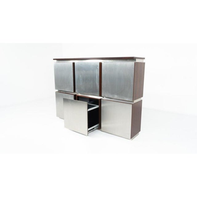 Mid-Century Modern Shelve in Wood and Metal from Acerbis, Italy, 1970s For Sale - Image 6 of 14