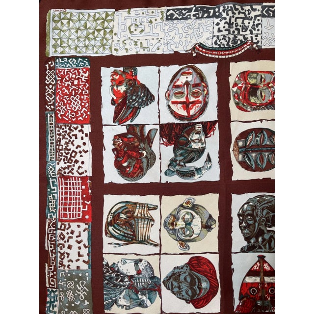 Tribal Hermès Silk Scarf Gavroche Persona 2003 Loic Dubigeon For Sale - Image 3 of 9