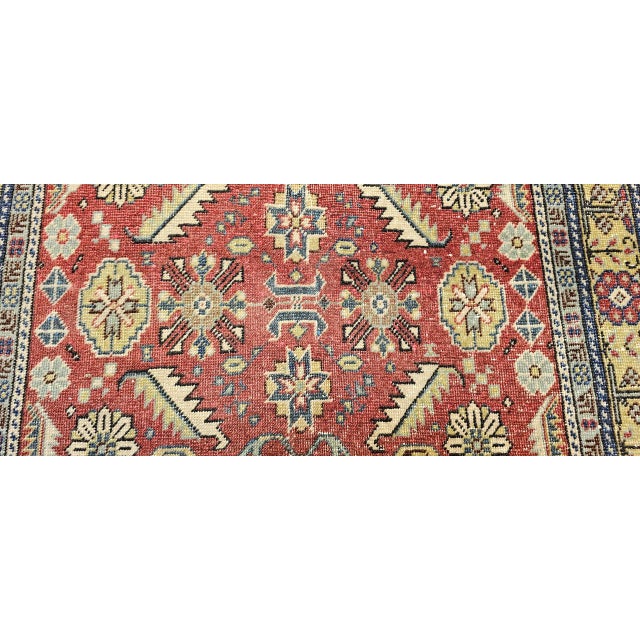 Antique Khotan Area Rug, Hand-Woven Wool, Allover Geometric Design, 3' X 7' For Sale - Image 10 of 13