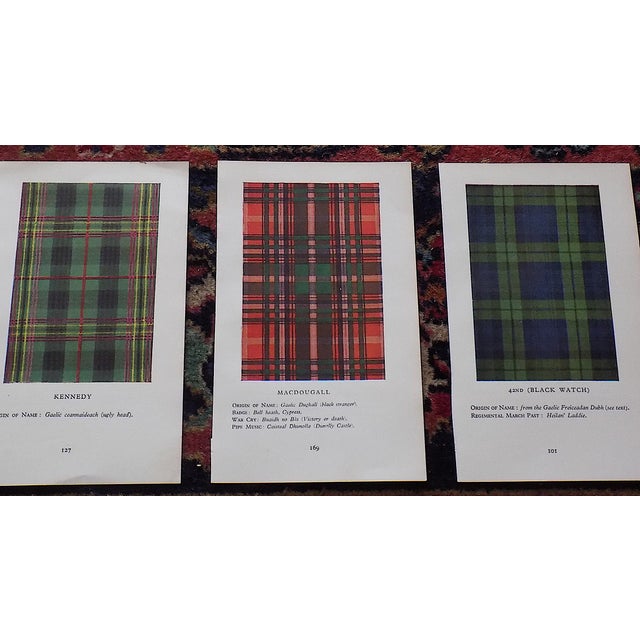 Realism Vintage Mid 20th Century Scottish Tartan Lithographs - Set of 15 For Sale - Image 3 of 9