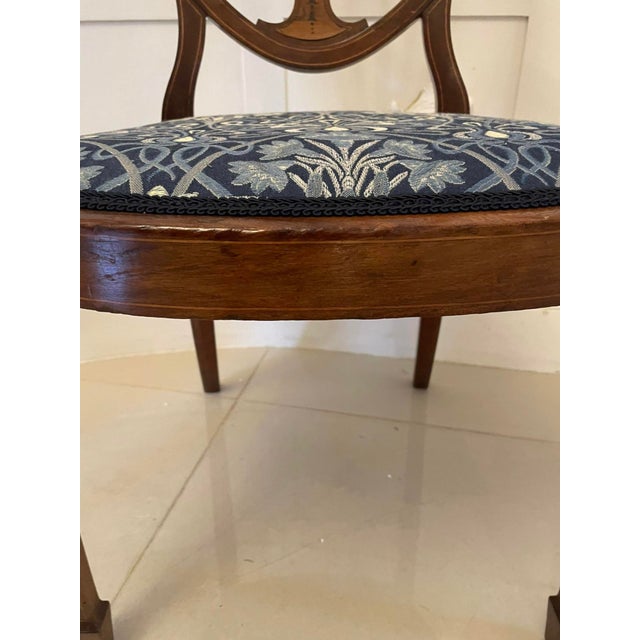 Mahogany Inlaid Desk Chair, 1900s For Sale - Image 4 of 16