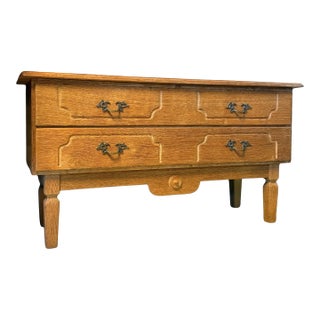 Mid 20th Century Danish Brutalist Hall Chest by Henning Kjærnulf, Attributed For Sale