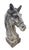 Gray Antique Vintage Cast Iron Horse Head Bust Sculpture – Heavy Equestrian Garden & Entryway Statue For Sale - Image 8 of 12