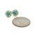 Natural Turquoise Diamond Stud Earrings 14k Yellow Gold 0.65 TCW Certified For Sale - Image 9 of 10