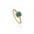 VR Jewels 14k Yellow Gold Emerald Diamond Modern Proposal Ring in 14k Yellow Gold Size 8 For Sale - Image 4 of 18