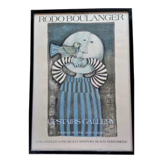 1974 Signed Graciela Rodo Boulanger Upstairs Gallery Exhibition Poster For Sale