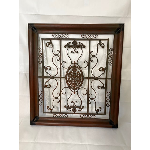 Early 20th Century Vintage Wrought Iron Panel Wall Art With Dragons For Sale - Image 5 of 5