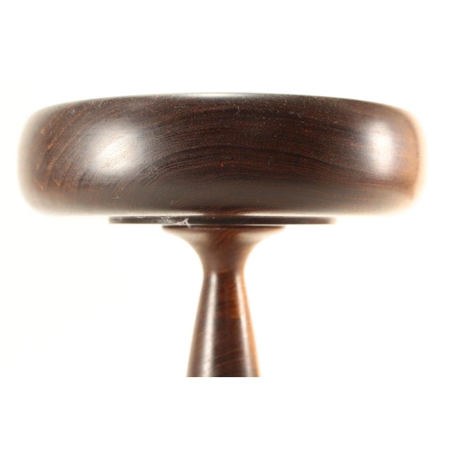 Victorian Mid. 1800's Turned Wood Treen Ware Raised Tazza, Compote For Sale - Image 9 of 12
