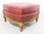 French Beech and Red Skai Ottoman, 1960s For Sale - Image 4 of 9