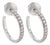 Vintage Diamond 18k White Gold Hoop Earrings, A Pair For Sale