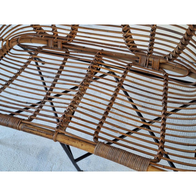 Mid-Century Italian Bamboo and Iron 2-Seater Sofa, 1960s For Sale - Image 4 of 9