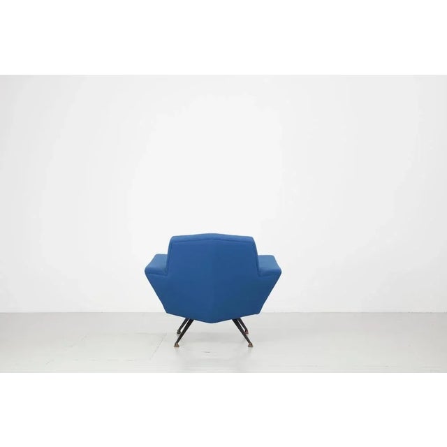 1950s Set of Italian Lounge Chairs in Blue and Violet by Lenzi for Studio Tecnico, 1950s For Sale - Image 5 of 18