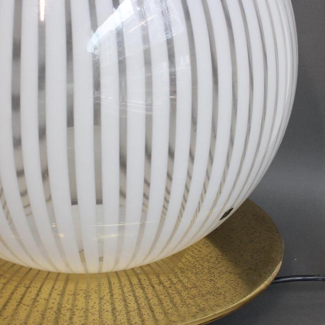 1970s Vintage Italian Murano Glass Globe Table Lamp by Itre, 1970s For Sale - Image 5 of 12