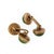 Contemporary Vintage Jade 14k Yellow Gold Double End Button Top Cufflinks, 2 pieces For Sale - Image 3 of 4
