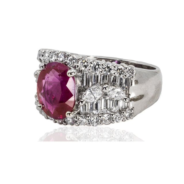 Late 20th Century Burma Ruby Ring, Size 5 For Sale - Image 4 of 5