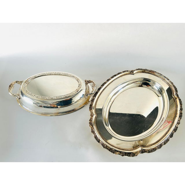 English Antique Silverplate Ornate Covered Vegetable Dish For Sale - Image 3 of 5