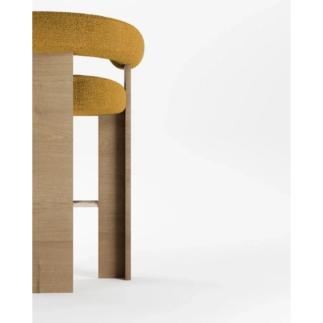 Collector Modern Cassette Bar Chair in Bouclé Mustard by Alter Ego For Sale - Image 4 of 5