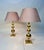 This high quality set of two large table lights was manufactured in France during the 1970s. The impressive pieces have...