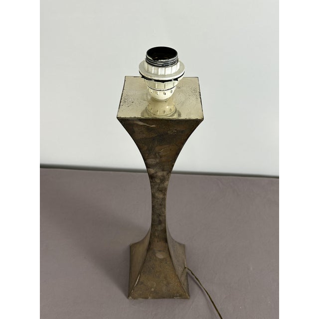 Metal Vintage Grillo and Montagna Pyramid Table Lamp, 1970s For Sale - Image 7 of 10