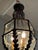 Antique Lantern-Shaped Ceiling Fixture With Three Arm Light Source Within For Sale - Image 4 of 11