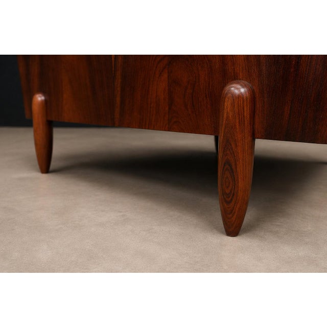 Pair of Brazilian Modern Armchairs in Rosewood & Ivory Mohair, Jd Moveis, 1960s For Sale - Image 11 of 17