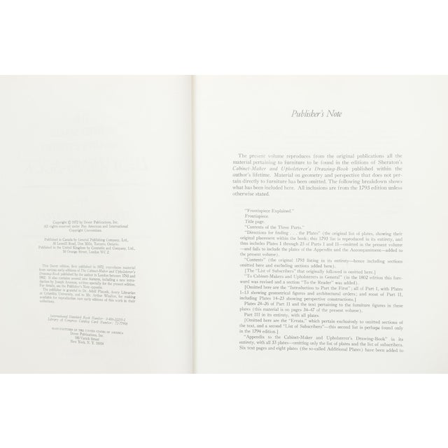 Thomas Sheraton - The Cabinet Maker and Upholsterer's Drawing Book. Softcover book, published in 1972 by Dover...