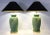 Green Lamp Pair Green Palm Tree Leaves For Sale - Image 8 of 12