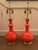 Modern Pair of Christopher Spitzmiller, Inc. Red Orange Table Lamps For Sale - Image 3 of 4