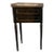 Rare, beautiful, French neoclassical nightstands in black ebony wood, white with mild gray vein marble with gilded gold....