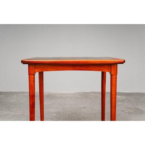 Mid-Century Modern Tile Table in Beech For Sale - Image 11 of 15