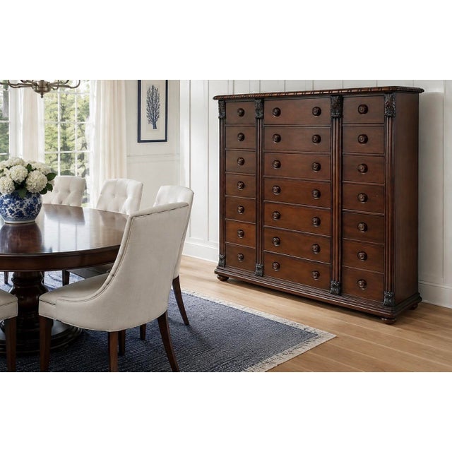 21 Drawer Mahogany Chest of 21 Drawers by Ralph Lauren For Sale - Image 11 of 18