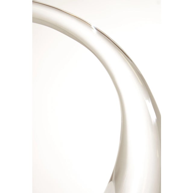 1980s Pino Signoretto Free Form Clear Glass Sculpture For Sale - Image 11 of 12
