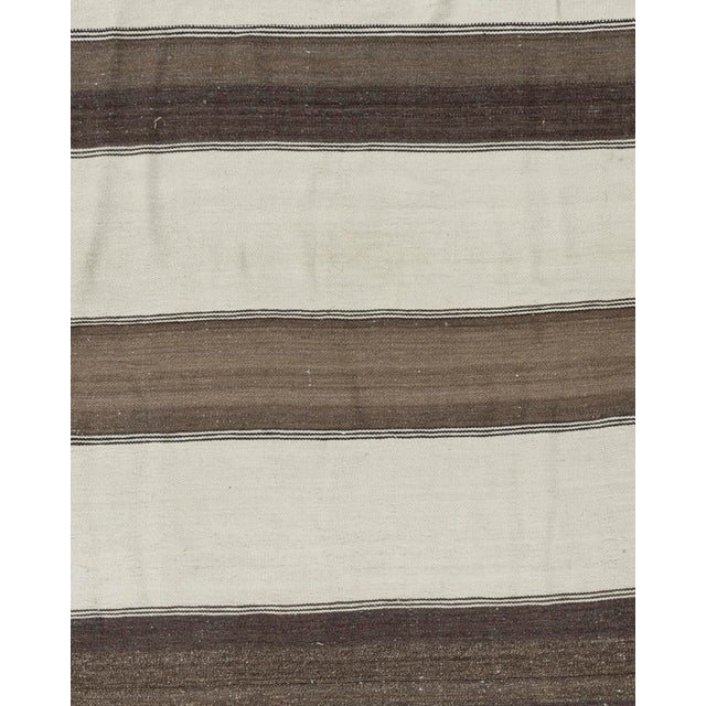 Brown Vintage Turkish Kilim Rug 9ft 8in X 15ft 5in For Sale - Image 8 of 8